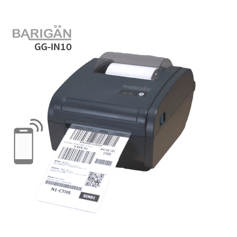 เครื่องพิมพ์ฉลากบาร์โค้ด BARIGAN รุ่น GG-IN10 THERMAL PRINTER ไม่ใช้หมึก USB+BLUETOOTH_1